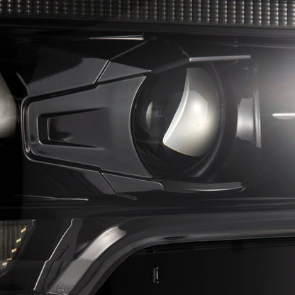 16-23 Toyota Tacoma MK II PRO-Series Halogen Projector Headlights Alpha-Black | AlphaRex