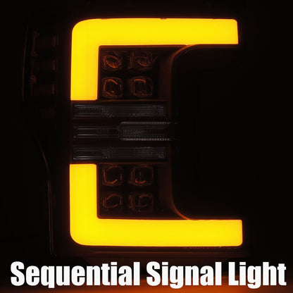 17-19 Ford Super Duty NOVA-Series LED Projector Headlights Chrome | AlphaRex