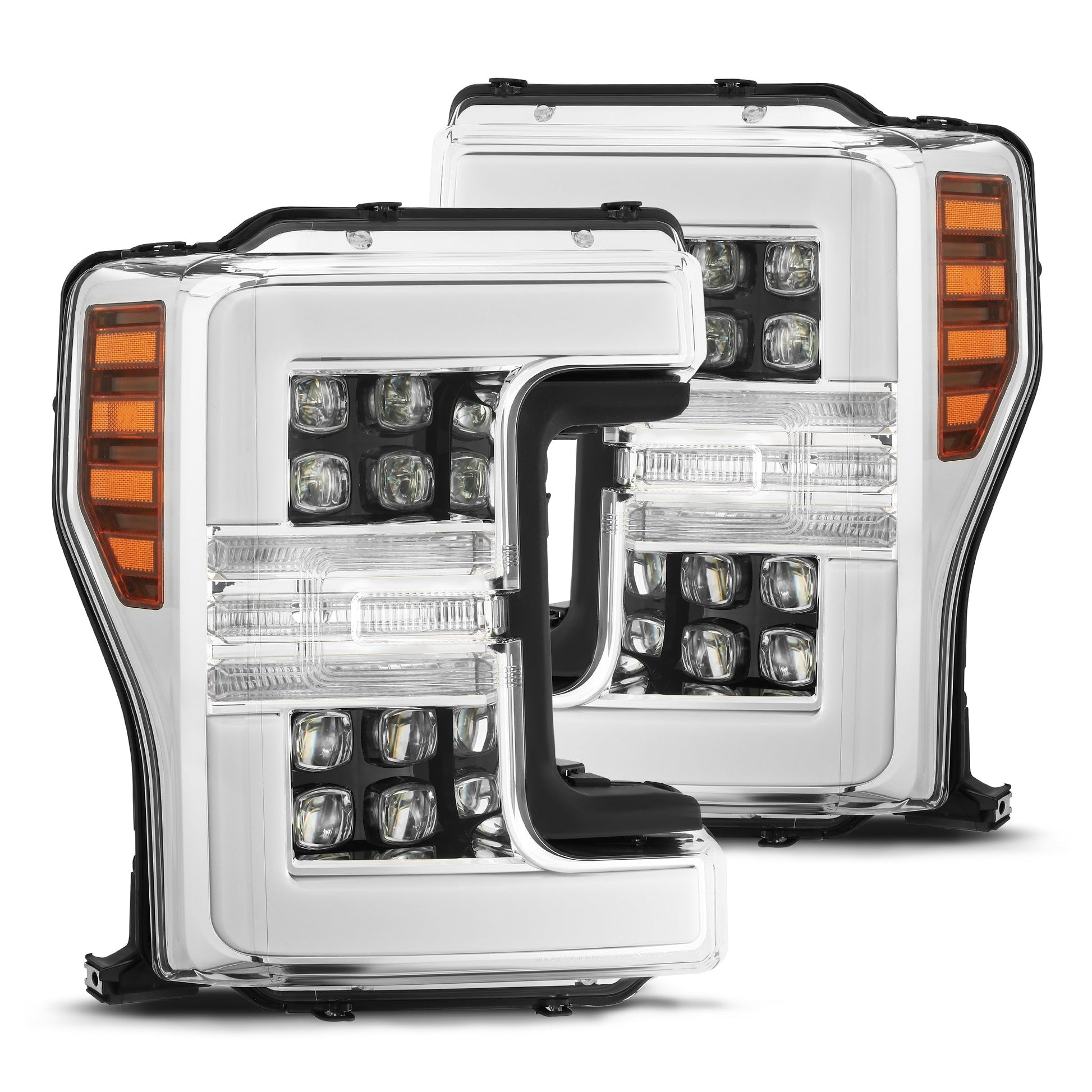 17-19 Ford Super Duty NOVA-Series LED Projector Headlights Chrome | AlphaRex