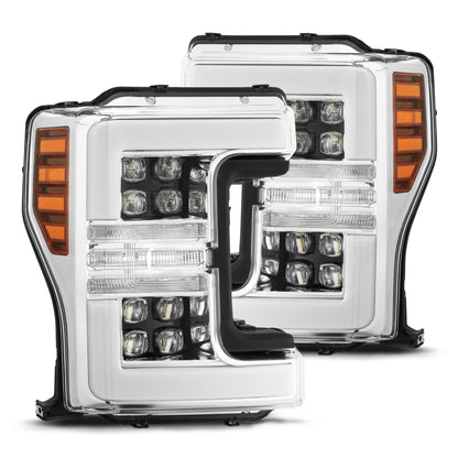 17-19 Ford Super Duty NOVA-Series LED Projector Headlights Chrome | AlphaRex
