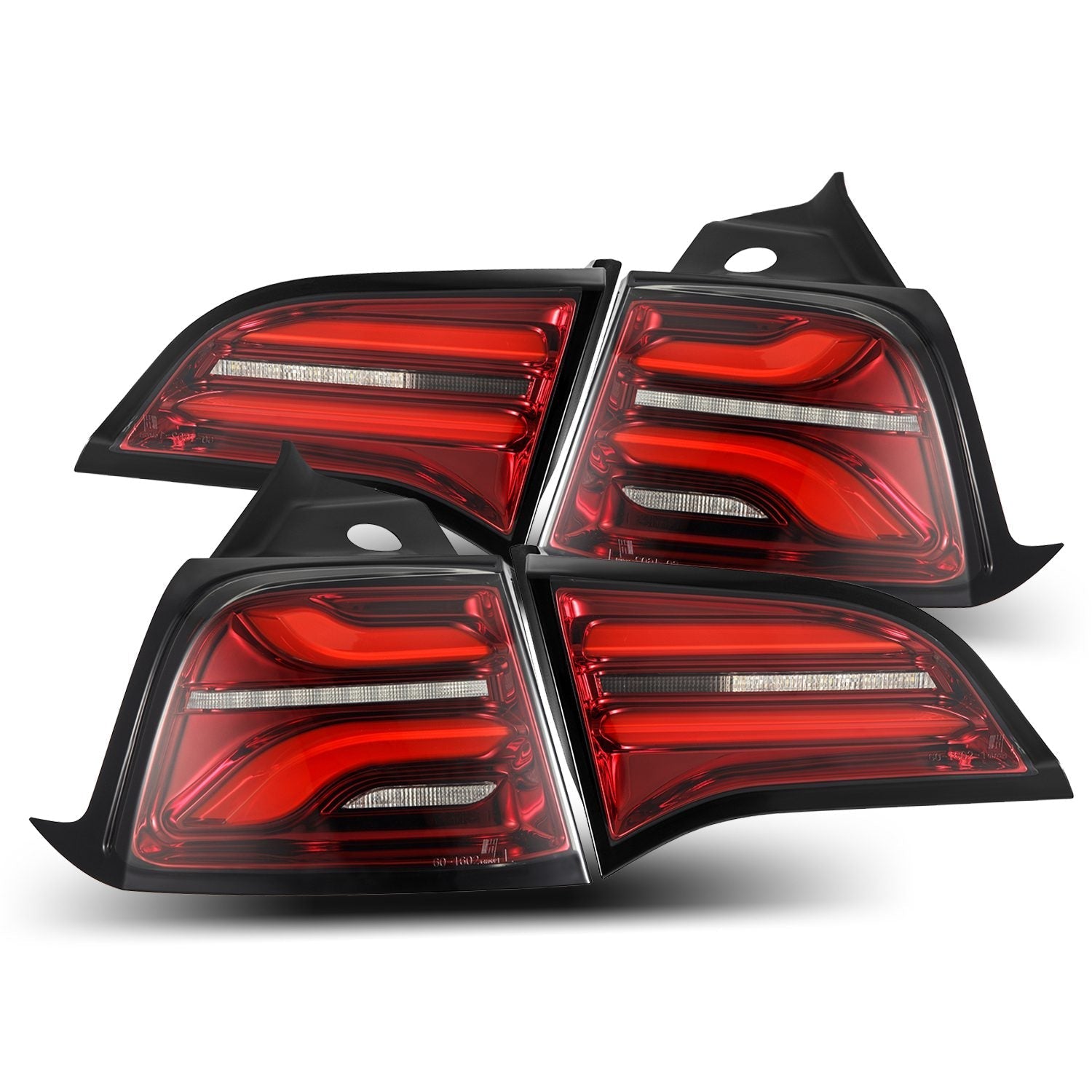 17-23 Tesla Model 3 / 20-24 Model Y (Without Stock Amber Turn Signal) PRO-Series LED Tail Lights Red Smoke | AlphaRex