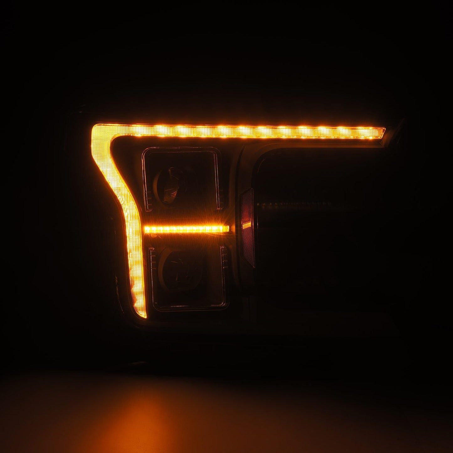 18-20 Ford F150 (MK II 14th Gen Style) LUXX-Series LED Projector Headlights Black | AlphaRex