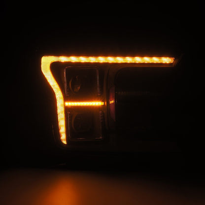 18-20 Ford F150 (MK II 14th Gen Style) LUXX-Series LED Projector Headlights Black | AlphaRex