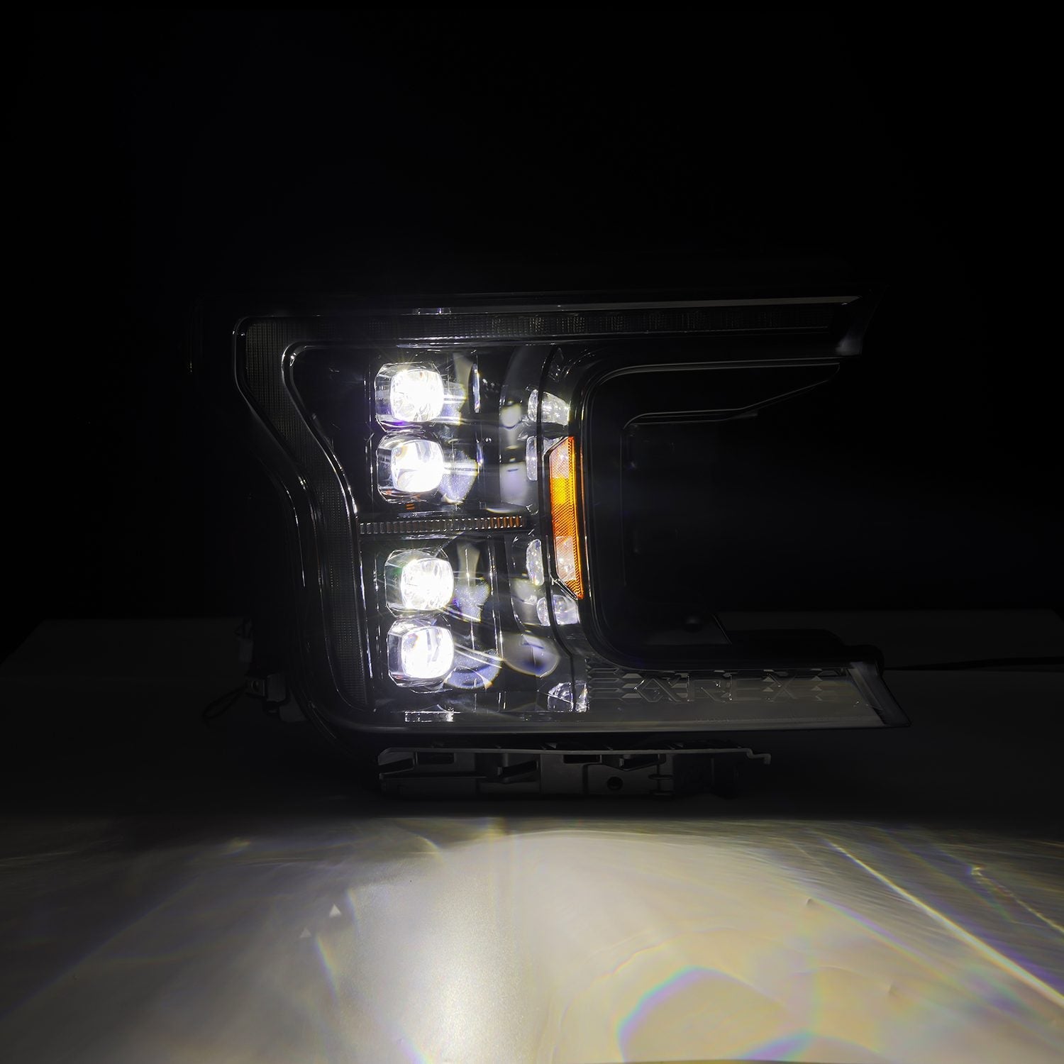 18-20 Ford F150 (MK II 14th Gen Style) NOVA-Series LED Projector Headlights Alpha-Black | AlphaRex