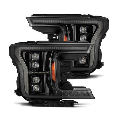 18-20 Ford F150 (MK II 14th Gen Style) NOVA-Series LED Projector Headlights Alpha-Black | AlphaRex