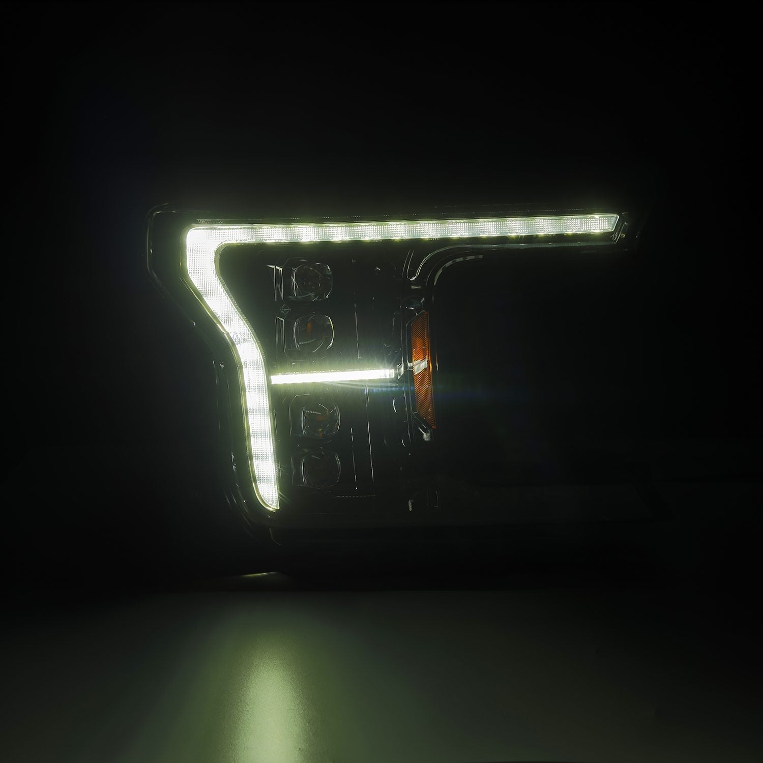 18-20 Ford F150 (MK II 14th Gen Style) NOVA-Series LED Projector Headlights Alpha-Black | AlphaRex