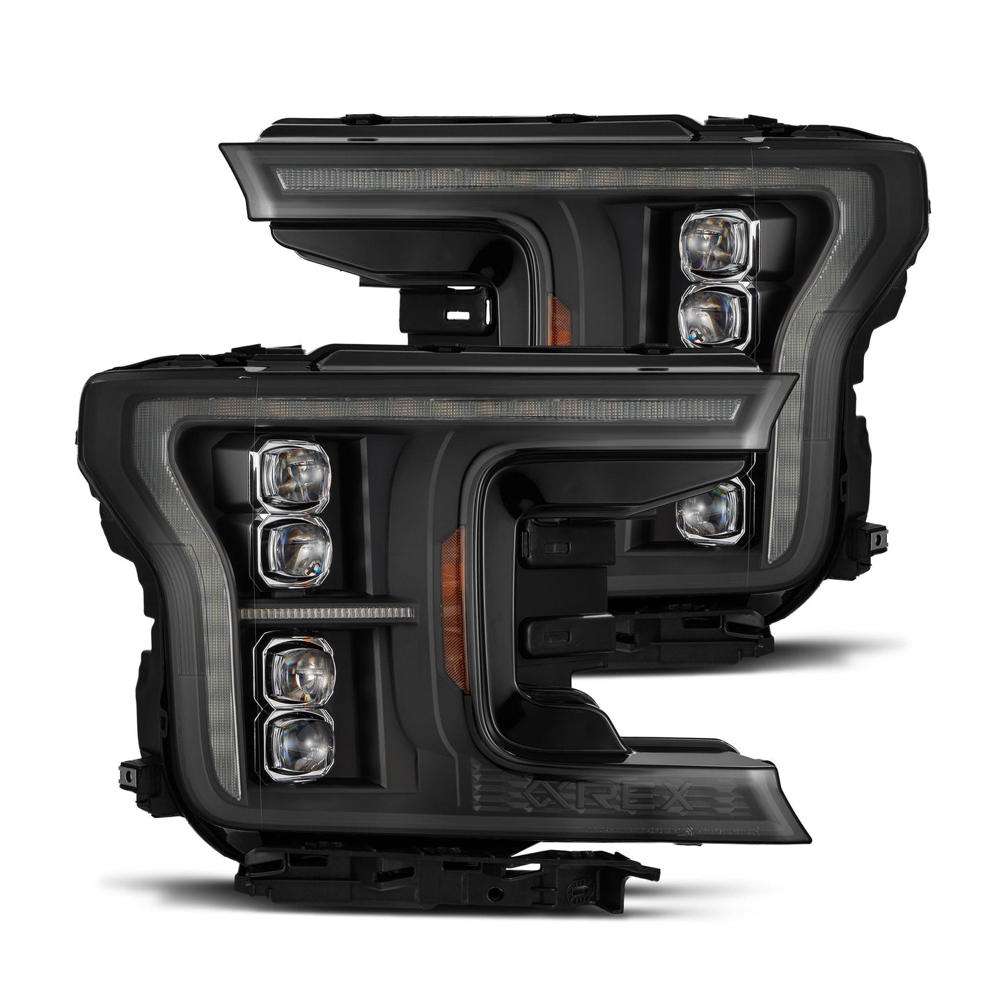 18-20 Ford F150 (MK II 14th Gen Style) NOVA-Series LED Projector Headlights Black | AlphaRex