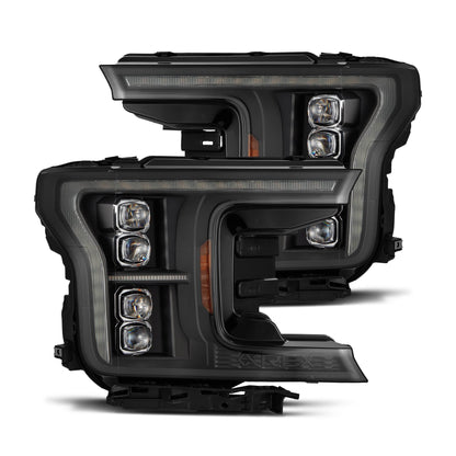 18-20 Ford F150 (MK II 14th Gen Style) NOVA-Series LED Projector Headlights Black | AlphaRex