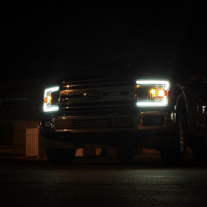 18-20 Ford F150 NOVA-Series LED Projector Headlights Alpha-Black | AlphaRex
