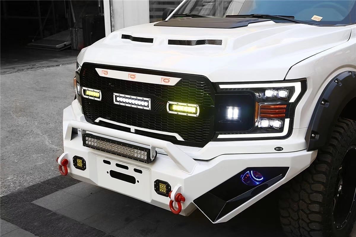 18-20 Ford F150 NOVA-Series LED Projector Headlights Black | AlphaRex