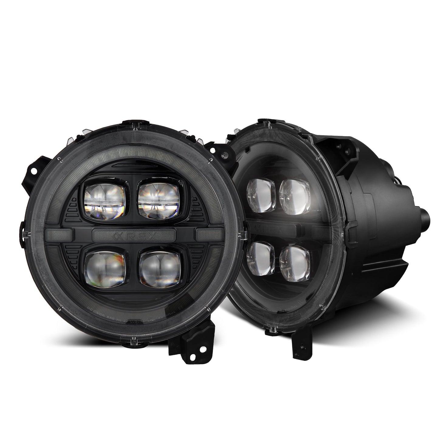 18-25 Jeep Wrangler JL/Gladiator JT NOVA-Series LED Projector Headlights Alpha-black | AlphaRex