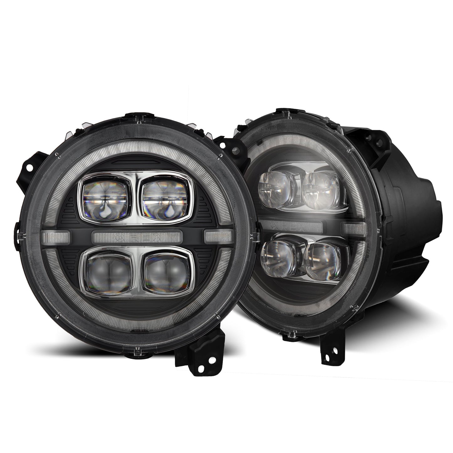 18-25 Jeep Wrangler JL/Gladiator JT NOVA-Series LED Projector Headlights Black | AlphaRex