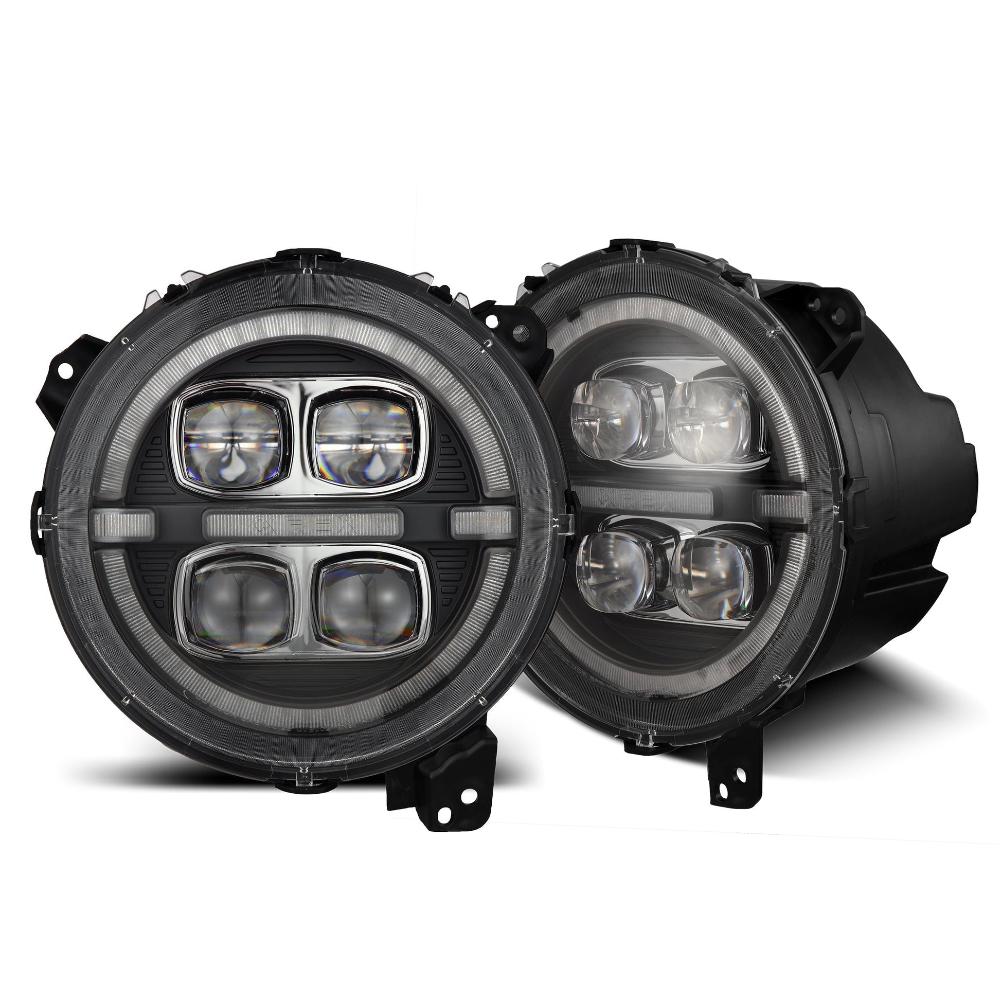 18-25 Jeep Wrangler JL/Gladiator JT NOVA-Series LED Projector Headlights Black | AlphaRex