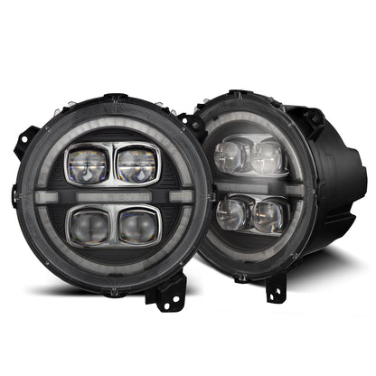 18-25 Jeep Wrangler JL/Gladiator JT NOVA-Series LED Projector Headlights Black | AlphaRex