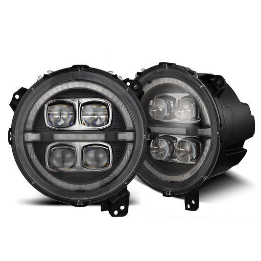 18-25 Jeep Wrangler JL/Gladiator JT NOVA-Series LED Projector Headlights Black | AlphaRex