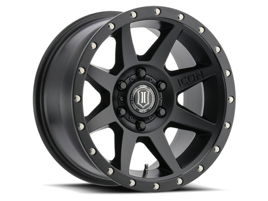 Rebound 17 X 8.5 / 6 X 135 / 6MM / 5 Inch Back Space Satin Black, ICON Alloys