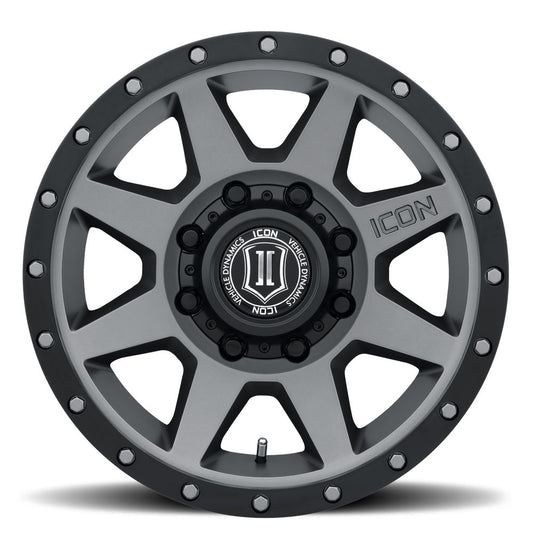 Rebound HD 17 X 8.5 / 8 X 6.5 / 13MM / 5.25 Inch Back Space Titanium, ICON Alloys
