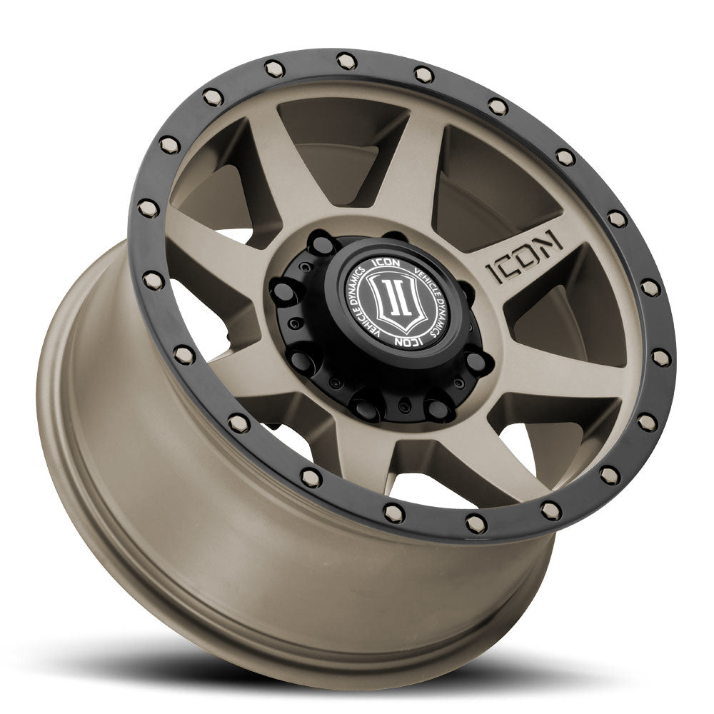 Rebound HD 17 X 8.5 / 8 X 170 6MM Offset 5 Inch Backspace Bronze, ICON Alloys