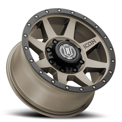 Rebound HD 17 X 8.5 / 8 X 170 6MM Offset 5 Inch Backspace Bronze, ICON Alloys