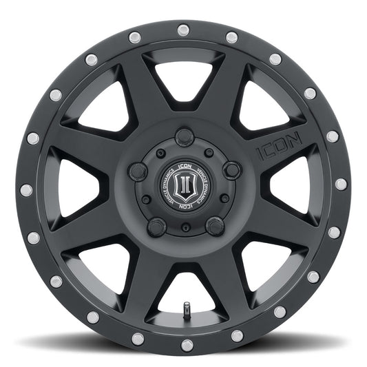 Rebound 18 X 9 / 5 X 150 / 25MM / 6 Inch Back Space Satin Black, ICON Alloys