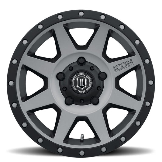 Rebound 18 X 9 / 5 X 150 / 25MM / 6 Inch Back Space Titanium, ICON Alloys
