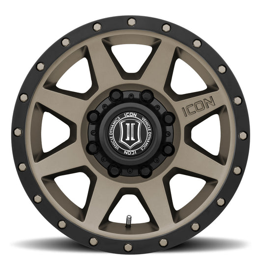 Rebound HD 18 X 9 / 8 X 170 6MM Offset 5.25 Inch Backspace Bronze, ICON Alloys