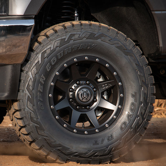 Rebound HD 18 X 9 / 8 X 180 / 12MM / 5.5 Inch Back Space Satin Black, ICON Alloys