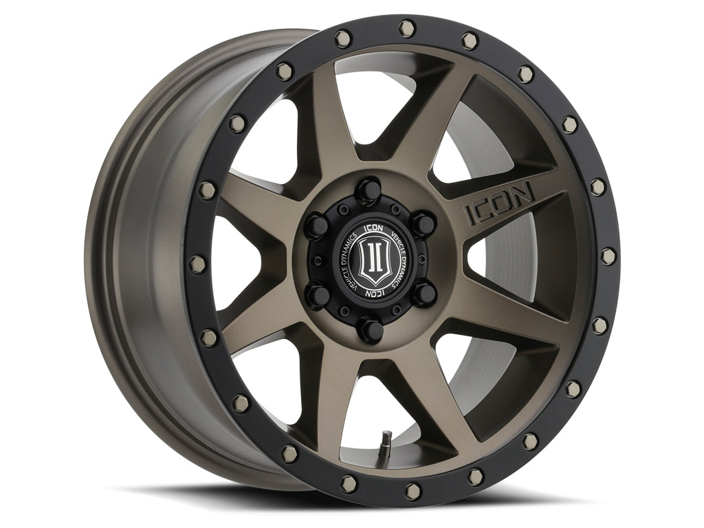 Rebound 18 X 9 / 6 X 5.5 25MM Offset 6 Inch Back Space Bronze, ICON Alloys