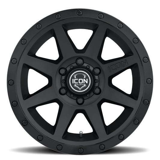 Rebound 20 X 9 / 6 X 135 16MM Offset 5.625 Inch Back Space Double Black, ICON Alloys