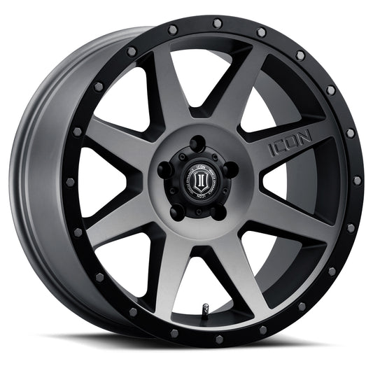 Rebound 20 X 9 / 5X5 / -12MM / 4.5 Inch Back Space Titanium, ICON Alloys