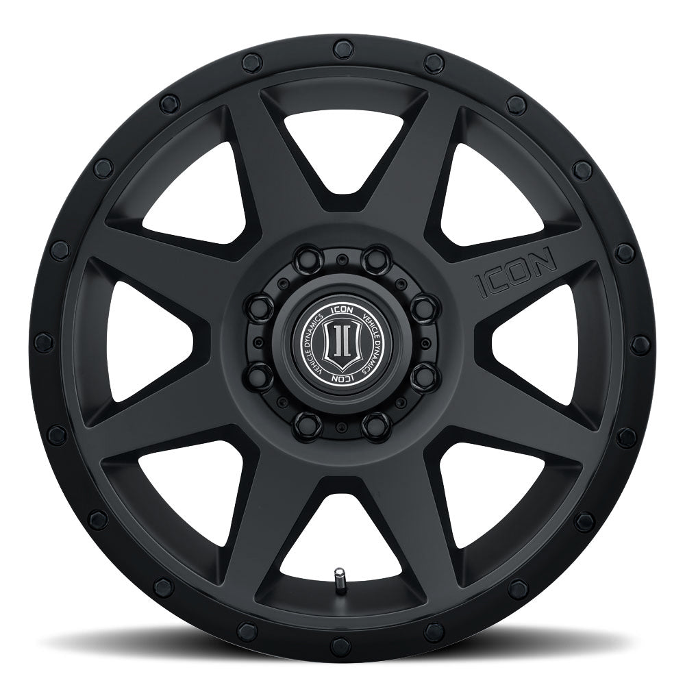 Rebound 20 X 9 / 8 X 6.5 12MM Offset 5.5 Inch Back Space Double Black, ICON Alloys
