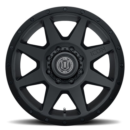 Rebound 20 X 9 / 8 X 6.5 12MM Offset 5.5 Inch Back Space Double Black, ICON Alloys