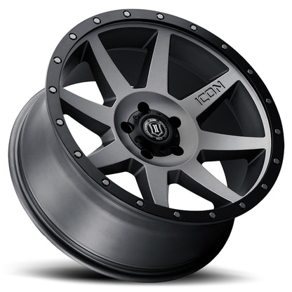 Rebound 20 X 9 / 6 X 5.5 0MM Offset 5 Inch Back Space Titanium, ICON Alloys