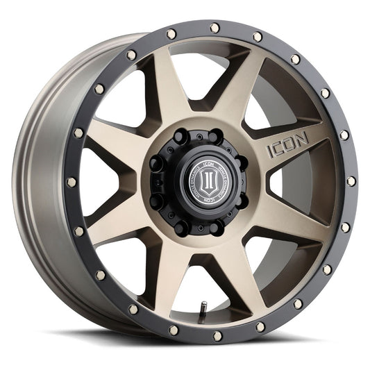 Rebound 20 X 9 / 8 X 180 12MM Offset 5.5 Inch Backspace Bronze, ICON Alloys