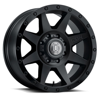 Rebound 20 X 9 / 8 X 180 12MM Offset 5.5 Inch Backspace Double Black, ICON Alloys