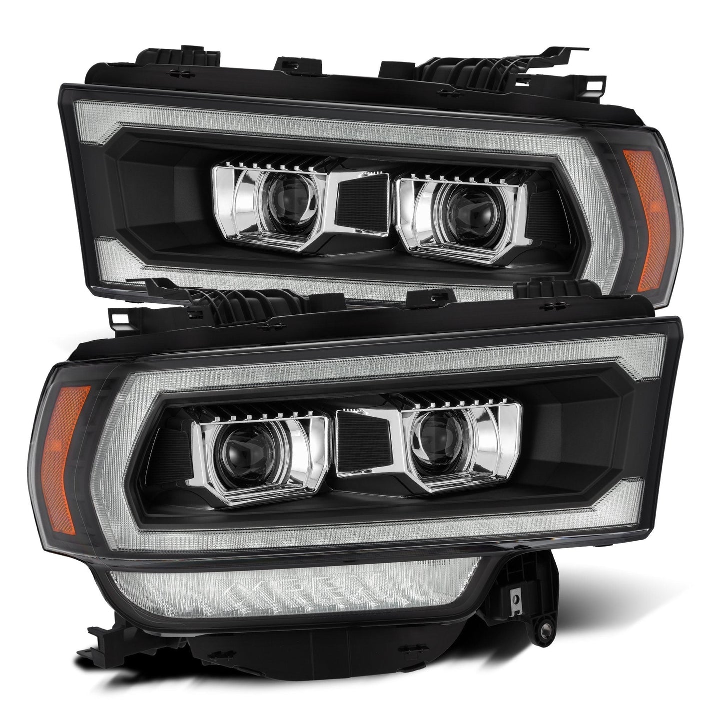 19-24 Ram 2500/3500/4500/5500 LUXX-Series LED Projector Headlights Black | AlphaRex