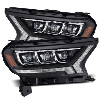 19-23 Ford Ranger NOVA-Series LED Projector Headlights Black | AlphaRex