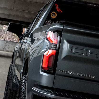 19-25 Chevrolet Silverado 1500 / 20-25 Silverado 2500HD/3500HD LUXX-Series LED Tail Lights Alpha-Black | AlphaRex