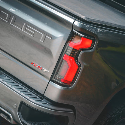 19-25 Chevrolet Silverado 1500 / 20-25 Silverado 2500HD/3500HD LUXX-Series LED Tail Lights Black | AlphaRex