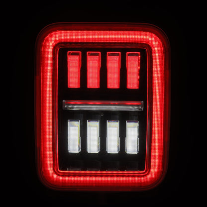 19-25 Jeep Gladiator JT NOVA-Series Prismatic LED Tail Lights Black-Red | AlphaRex