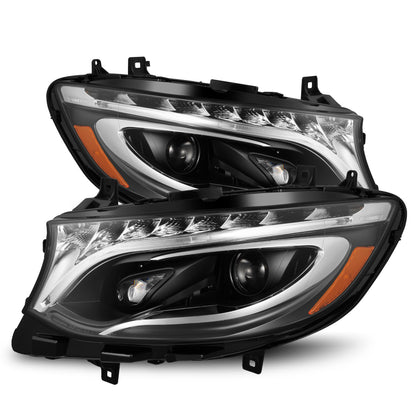 19-25 Mercedes-Benz Sprinter LUXX-Series LED Projector Headlights Black | AlphaRex
