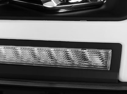 19-24 Ram 1500 LUXX-Series LED Projector Headlights Jet Black | AlphaRex