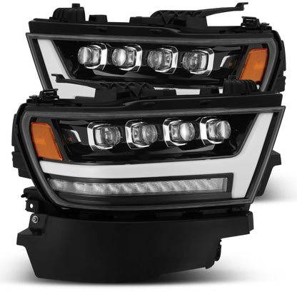19-24 Ram 1500 NOVA-Series LED Projector Headlights Jet Black | AlphaRex