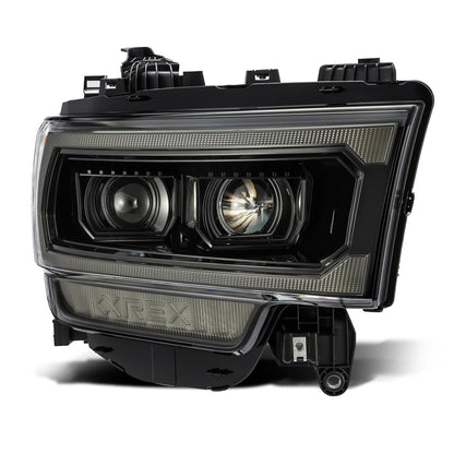 19-24 Ram 2500/3500/4500/5500 LUXX-Series LED Projector Headlights Alpha-Black | AlphaRex