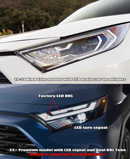 19-25 Toyota RAV4 (High Trim) NOVA-Series LED Projector Headlights Alpha-Black | AlphaRex