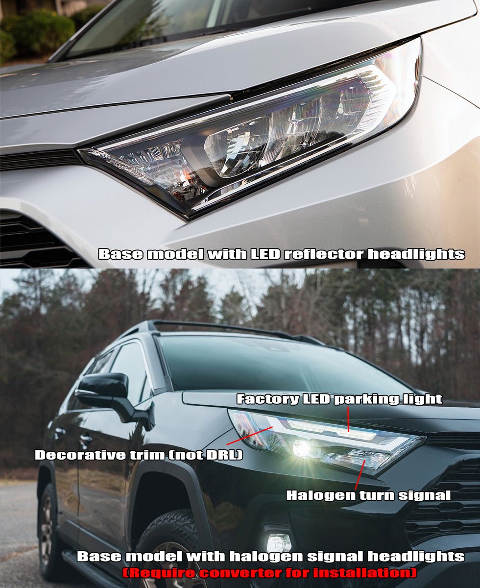 19-25 Toyota RAV4 (Low Trim) NOVA-Series LED Projector Headlights Alpha-Black | AlphaRex