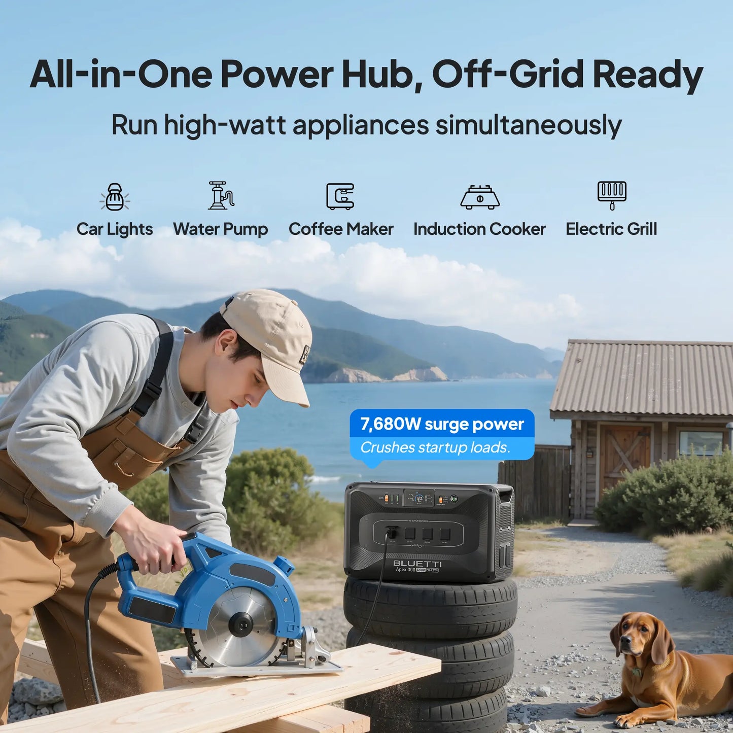 Apex 300 Versatile Power Station | 3,840W, 2,764.8Wh