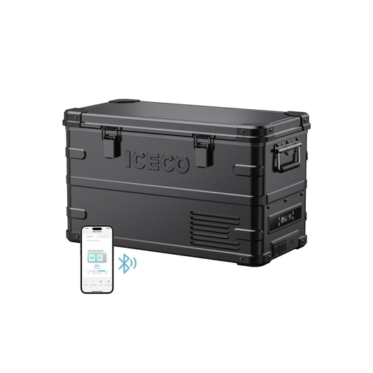 APL35 Dual Zone Aluminum Black Fridge | ICECO | 35 LT