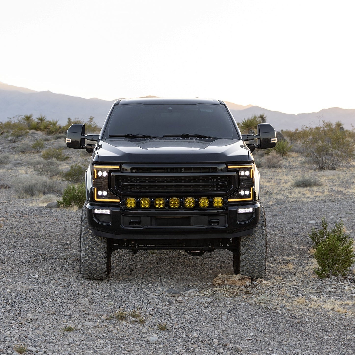 20-22 Ford Super Duty NOVA-Series LED Projector Headlights Alpha-Black | AlphaRex