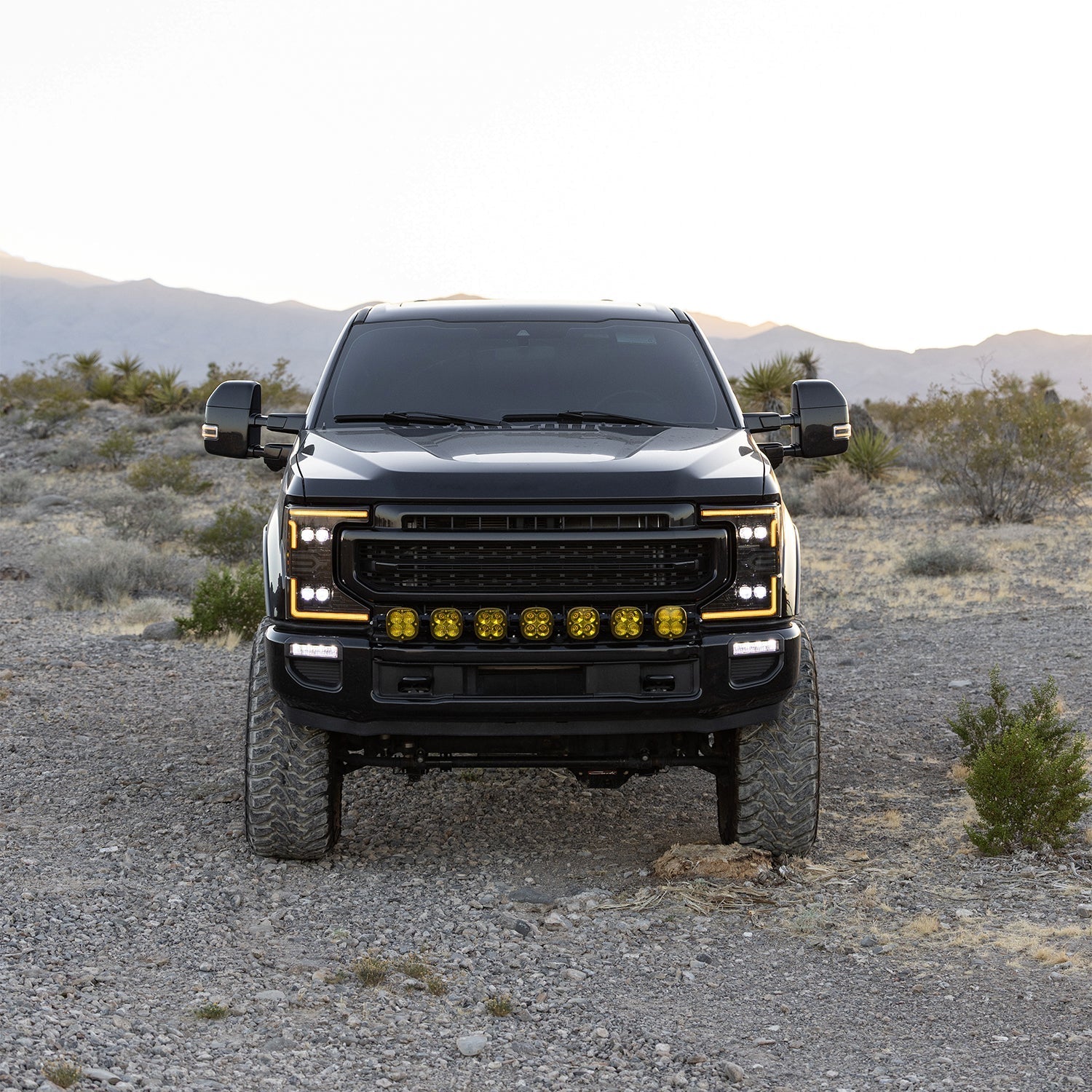 20-22 Ford Super Duty NOVA-Series LED Projector Headlights Alpha-Black | AlphaRex